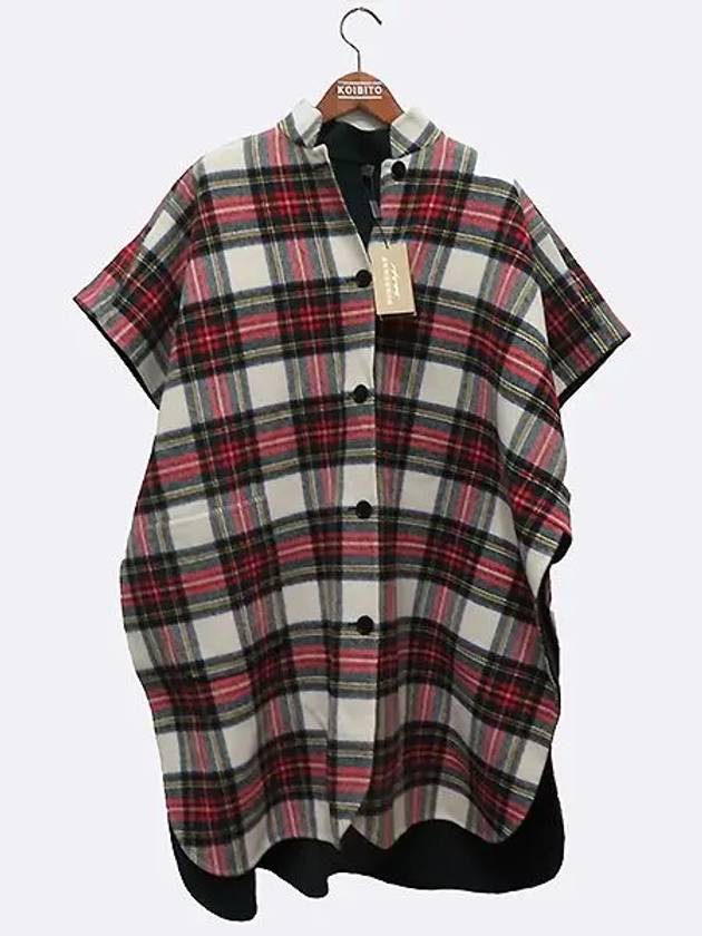 4070015 Reversible double sided plaid cape - BURBERRY - BALAAN 1