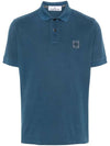 Wappen Cotton Short Sleeve Polo Shirt Avio Blue - STONE ISLAND - BALAAN 1