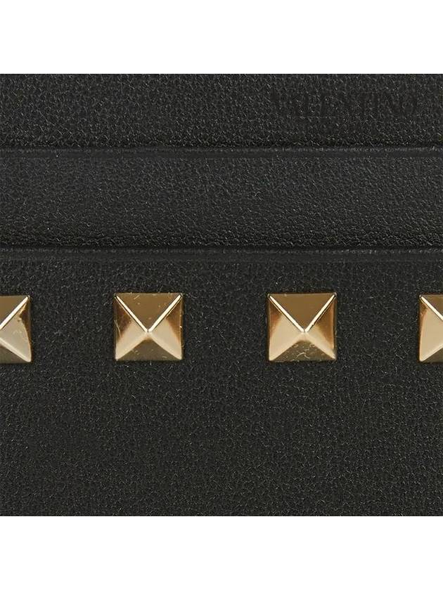 Rockstud Card Wallet Black - VALENTINO - BALAAN 7