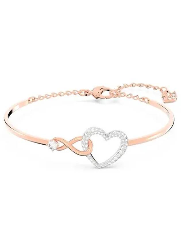 Hyperbola Infinity Heart Bangle Bracelet Gold - SWAROVSKI - BALAAN 3