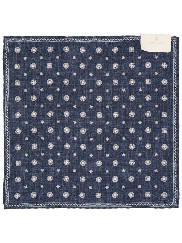 Square silk muffler navy - BRUNELLO CUCINELLI - BALAAN 2