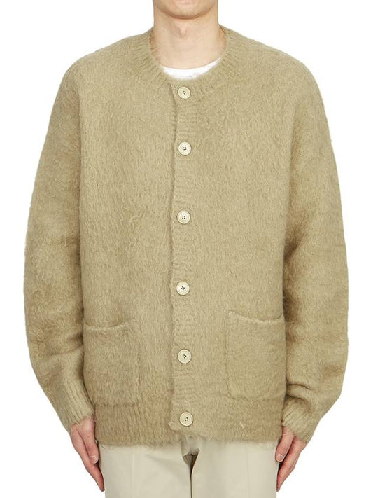 Wool Mohair Cardigan Dark Beige - ACNE STUDIOS - BALAAN 2