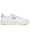 Medalist Pink Tab Leather Low Top Sneakers White - AUTRY - BALAAN 2