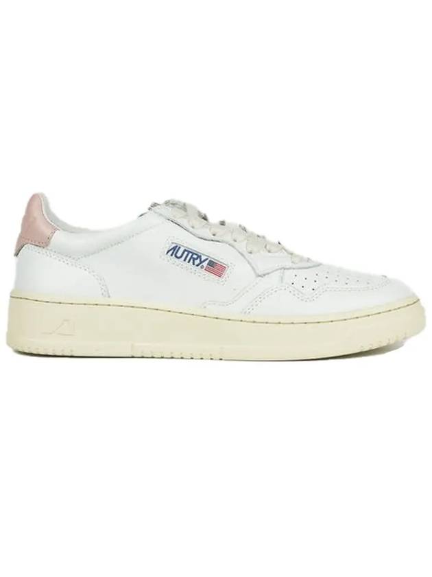 Medalist Pink Tab Leather Low Top Sneakers White - AUTRY - BALAAN 2