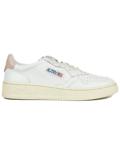 Medalist Pink Tab Leather Low Top Sneakers White - AUTRY - BALAAN 2