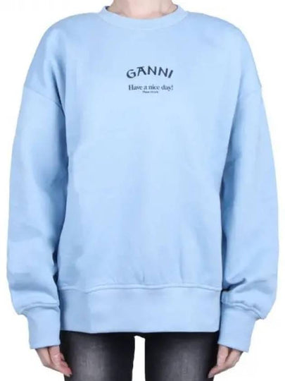 Logo Sweatshirt Blue - GANNI - BALAAN 2