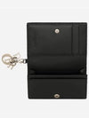 Lady Cannage Patent Calfskin Flap Card Wallet Black - DIOR - BALAAN 4