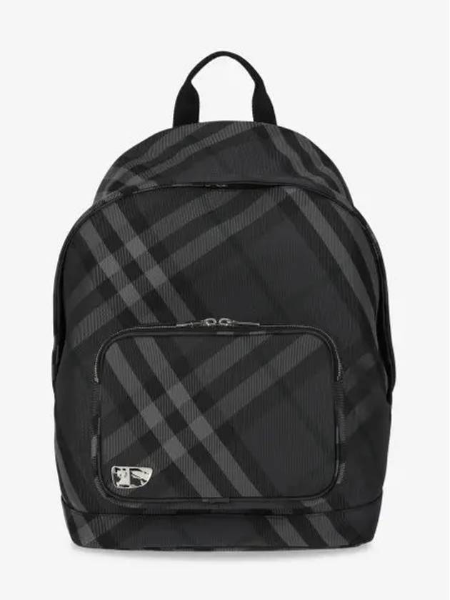 Grid Check Backpack Charcoal - BURBERRY - BALAAN 2