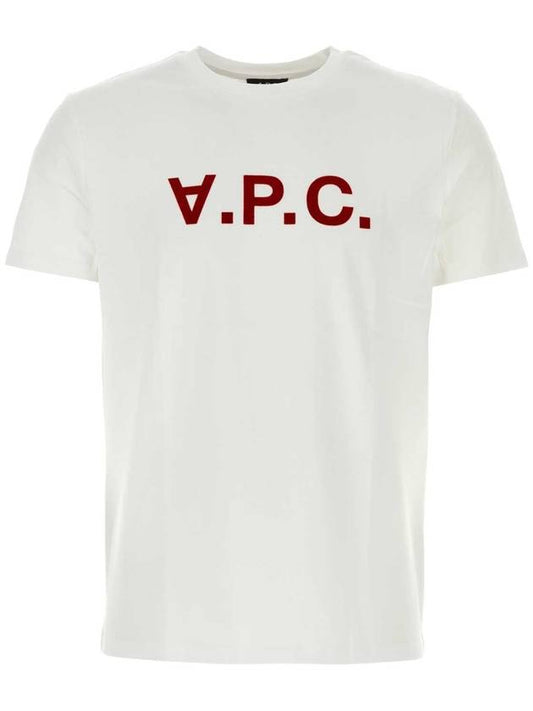 VPC Logo Organic Cotton Short Sleeve T-Shirt White - A.P.C. - BALAAN