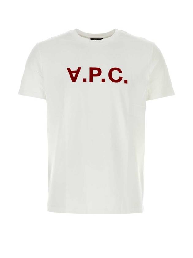 VPC Logo Organic Cotton Short Sleeve T-Shirt White - A.P.C. - BALAAN 1