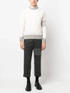 Donegal Tweed Low Rise 4 Bar Backstrap Straight Pants Grey - THOM BROWNE - BALAAN 3