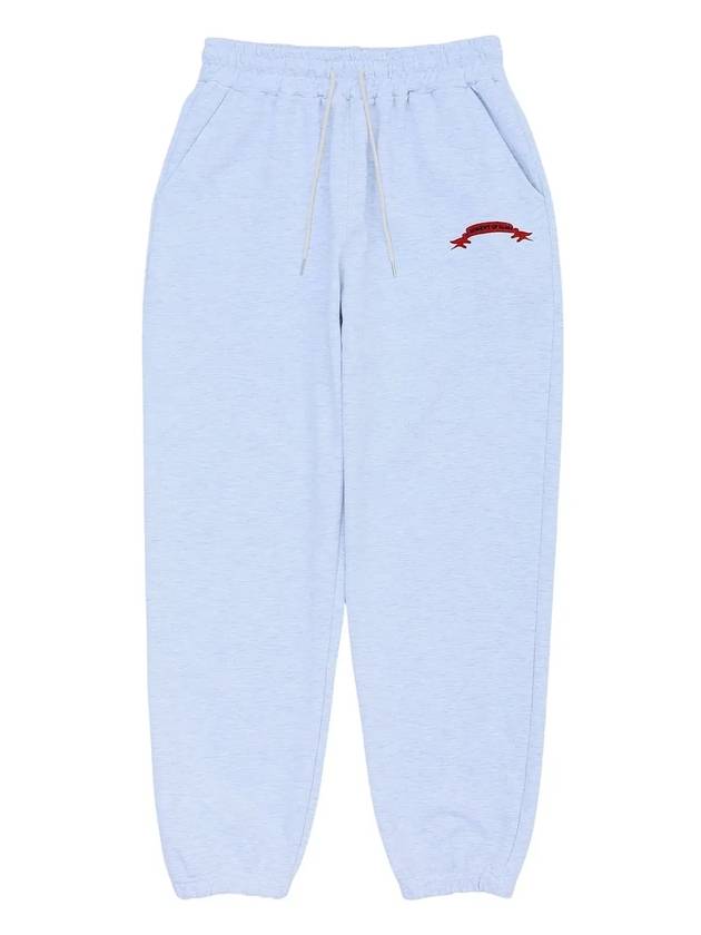 MACAS logo sweatpantswhite melange gray - MACASITE - BALAAN 1