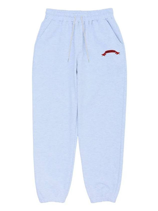 MACAS logo sweatpantswhite melange gray - MACASITE - BALAAN 1