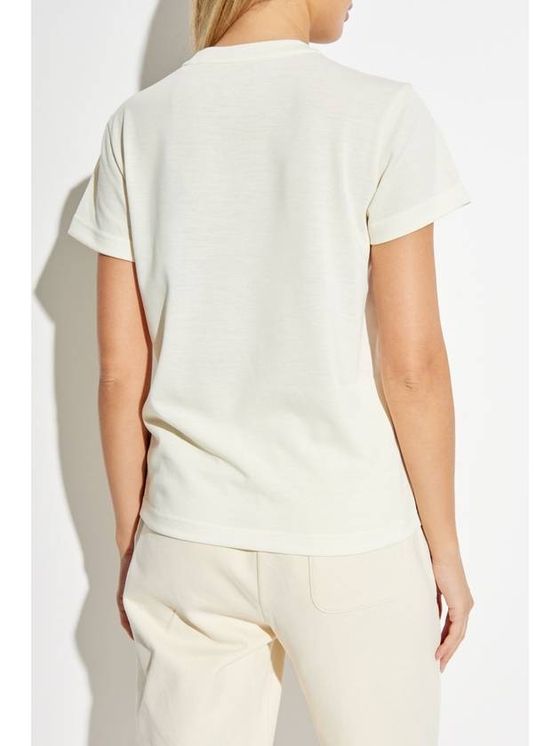 Y-3 T-shirt With Logo, Women's, Cream - Y-3 - BALAAN 4