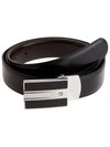 Classic Reversible Leather Belt Black - MONTBLANC - BALAAN 2