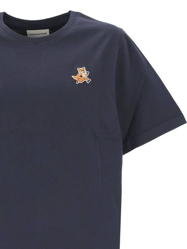 Speedy Fox Patch Comfort Short Sleeve T-Shirt Navy - MAISON KITSUNE - BALAAN 4