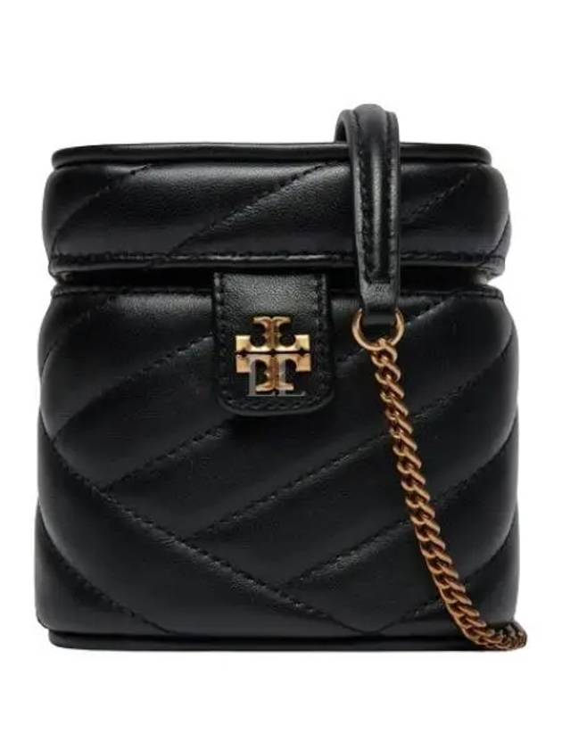 Kira Chevron Mini Vanity Cross Bag Black - TORY BURCH - BALAAN 2