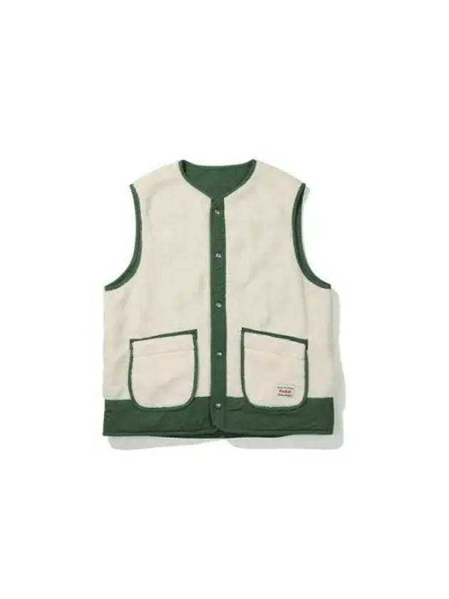 KODAK Apparel Brownie Reversible Fleece Vest IVORY - KODO - BALAAN 1