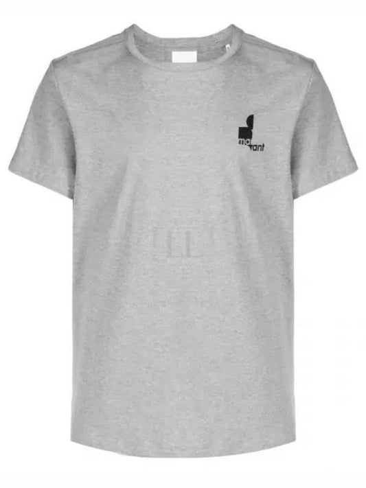 Zafferh Mini Logo Cotton Short Sleeve T-Shirt Light Gray - ISABEL MARANT - BALAAN 2