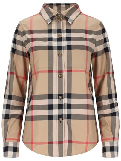 Vintage Check Cotton Shirt Beige - BURBERRY - BALAAN 2