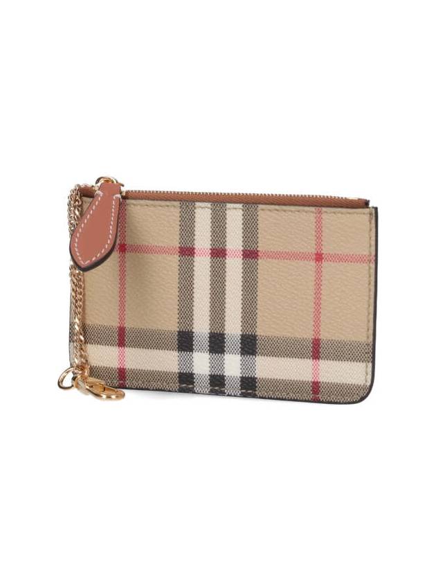 Check Print Coin Wallet Beige - BURBERRY - BALAAN 3