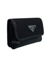 Triangle Logo Mini Re-Nylon Cross Bag Black - PRADA - BALAAN 3