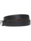 Reversible Gancini Leather Belt Dark Brown Black - SALVATORE FERRAGAMO - BALAAN 4