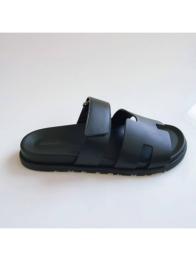 Chypre Velcro Sandals Black H222000ZH02 - HERMES - BALAAN 8