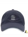 Embroidered Logo Curved Peak Ball Cap Navy - BRUNELLO CUCINELLI - BALAAN 2