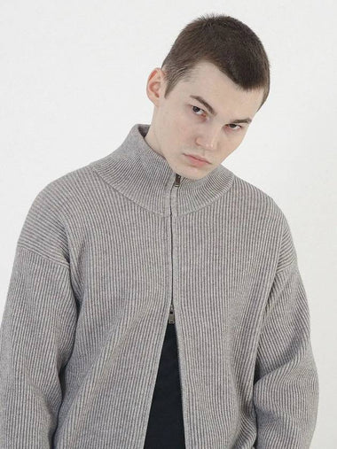 Modal Knit Zip Up Cardigan Gray - CHANCE'S NOI - BALAAN 1