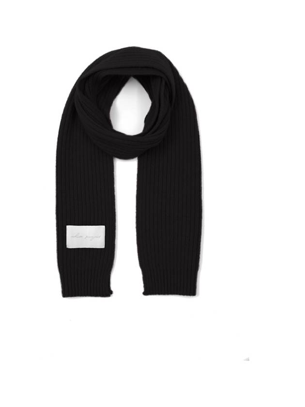 Mini Wool Knit Muffler Black - WHITE PROJECT - BALAAN 3