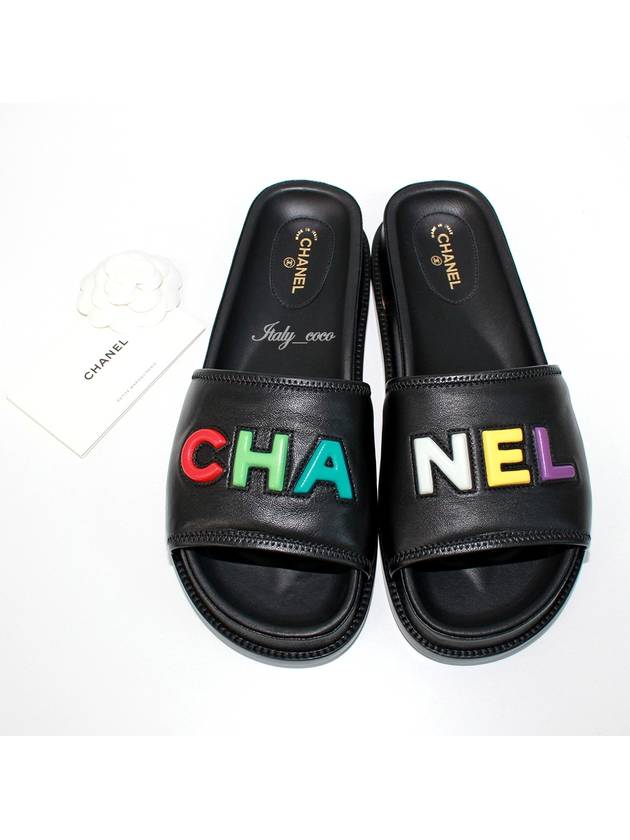 Mule Lambskin Black Multicolor - CHANEL - BALAAN 3