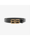 BB Hourglass Leather Belt Black - BALENCIAGA - BALAAN 2