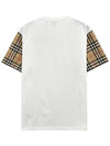 Vintage Check Sleeve Short Sleeve T-Shirt White - BURBERRY - BALAAN 3