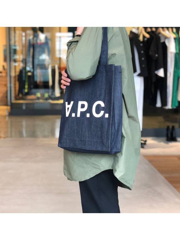 Laure logo denim tote bag blue - A.P.C. - BALAAN 5