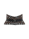 Openwork leather belt AA1C095MC A289999 - ALAIA - BALAAN 1