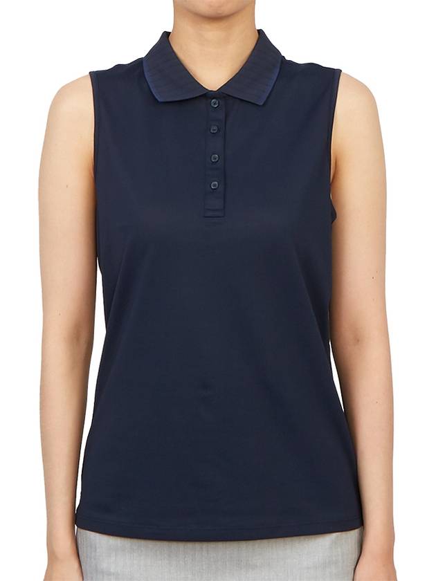 Collar Pleated Sleeveless Navy - G/FORE - BALAAN 2