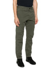 Supima Cotton Twill Stretch TC Straight Pants Green - STONE ISLAND - BALAAN 4