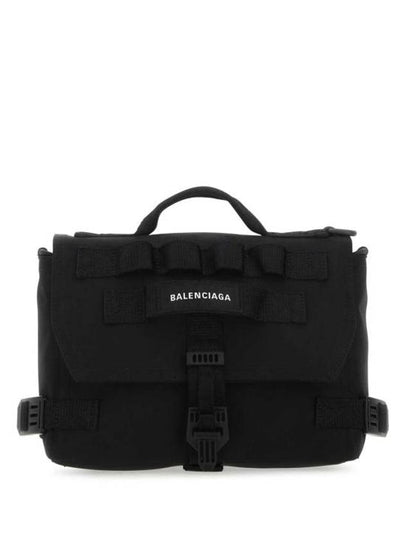 Army Logo Print Nylon Messenger Bag Black - BALENCIAGA - BALAAN 2