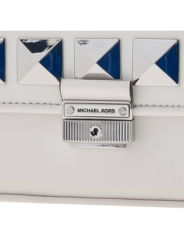 Women's Studded Leather Shoulder Bag White - MICHAEL KORS - BALAAN 8