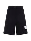 High Waisted Wool Shorts Navy - THOM BROWNE - BALAAN 2