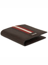 Men’s 3 Stripe Half Wallet Brown - BALLY - BALAAN 4