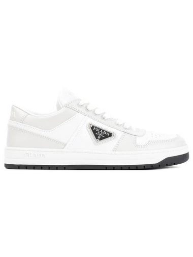 Downtown Leather Low Top Sneakers White - PRADA - BALAAN 1