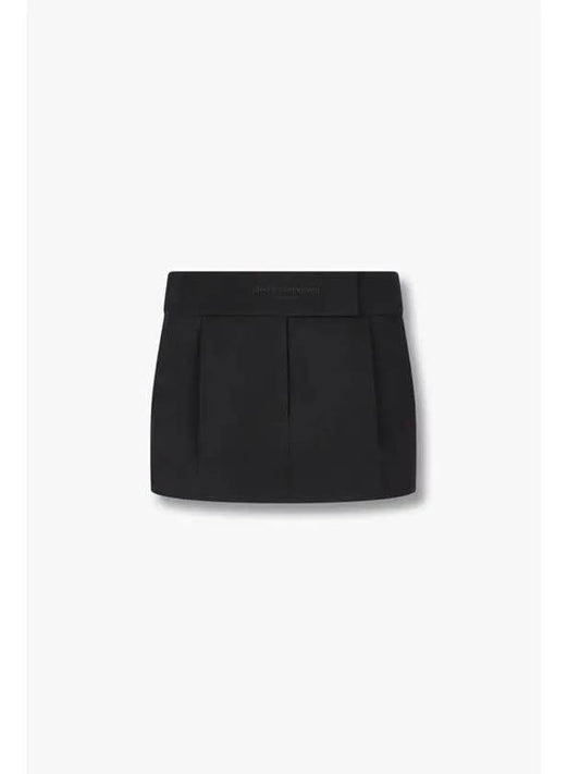 Logo embroidered circle tuck scotch black - ALEXANDER WANG - BALAAN 1