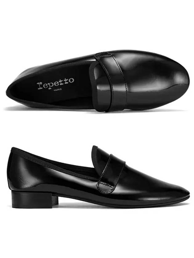 Women's Michael Patterned Leather Loafers Black - REPETTO - BALAAN 6