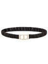 30 Montaigne Stretch Leather Belt Black - DIOR - BALAAN 2