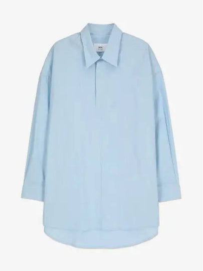 Long Sleeve Shirt Short Dress Sky Blue - AMI - BALAAN 2