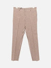 Men's Gingham Check Wool Straight Pants Beige Brown - BURBERRY - BALAAN 2