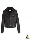 Leather Blouson Jacket Black - CELINE - BALAAN 2