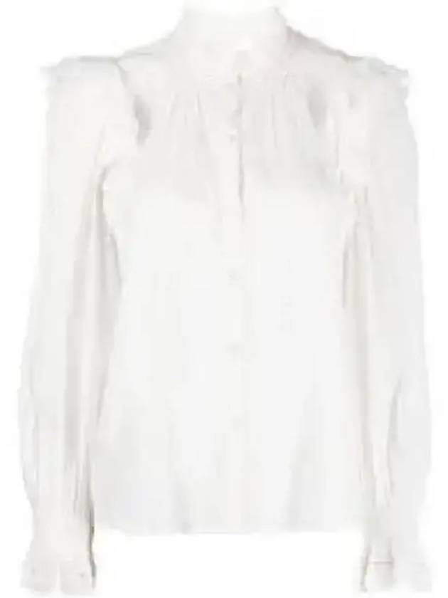 Gila Teddy Lace Shirt White HT237522A039E20WH - ISABEL MARANT - BALAAN 1